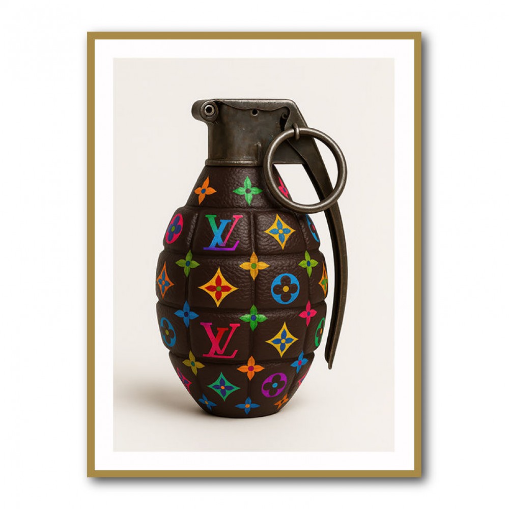 Louis Vuitton Fashion Inspired Grenade Wall Art  
